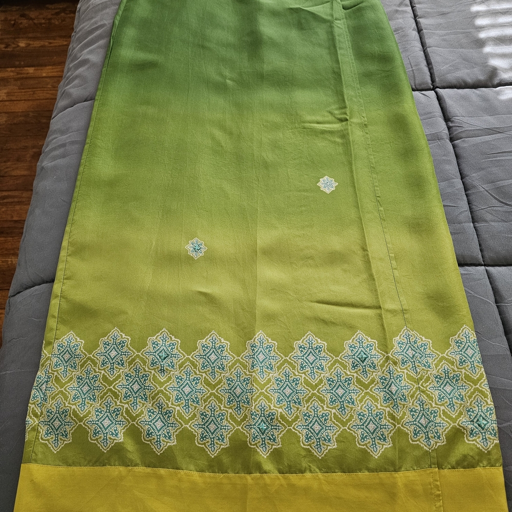 Express Silk Wrap Maxi Skirt